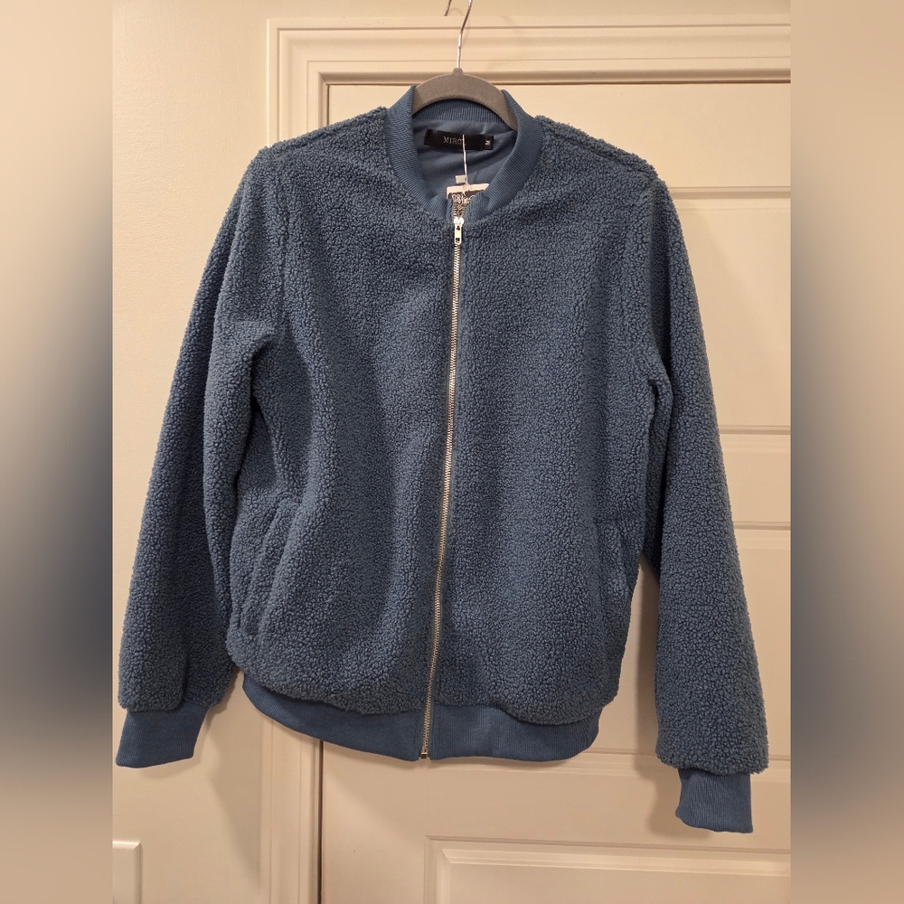 Cozy Blue Bomber‎ Jacket